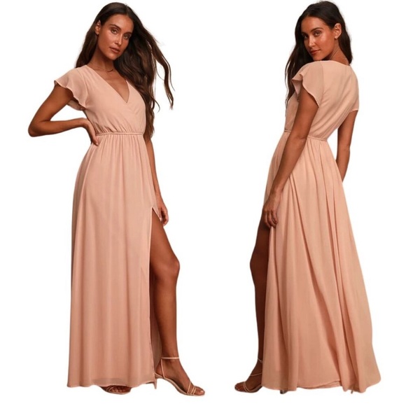 Lulus Lost In The Moment dress in blush new with tags size large - Picture 2 of 9